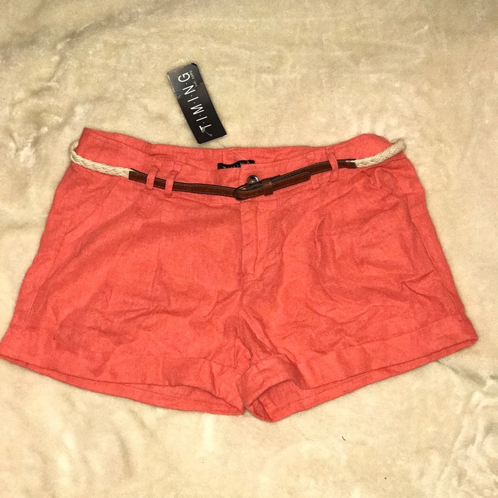 Peach colored shorts